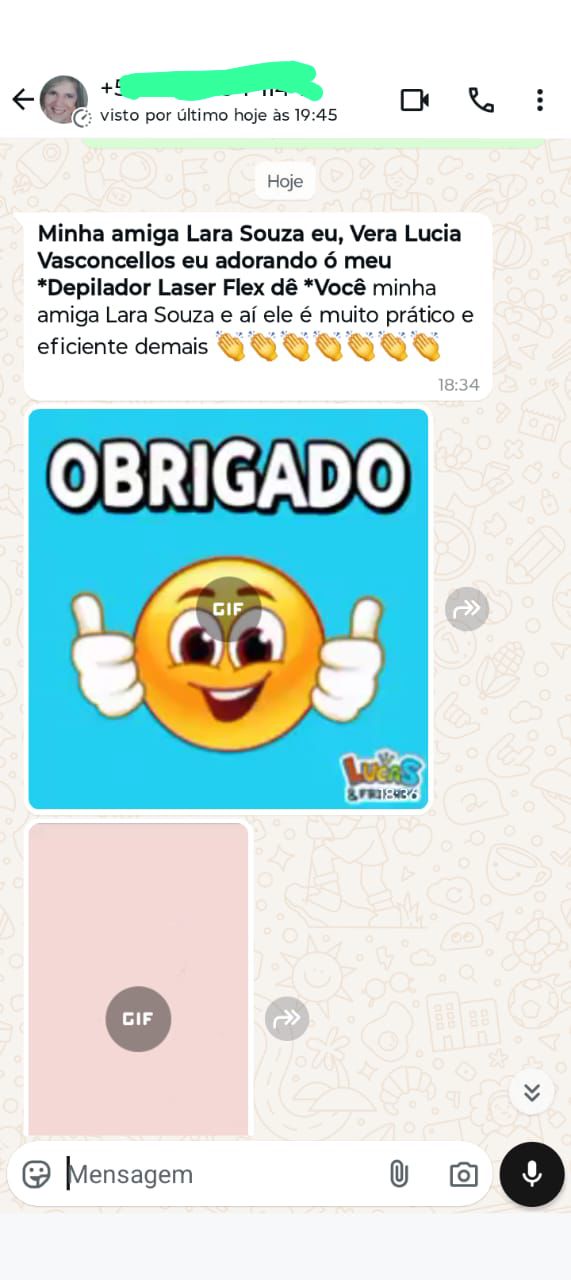 Depoimento de cliente elogiando a eficiência do produto